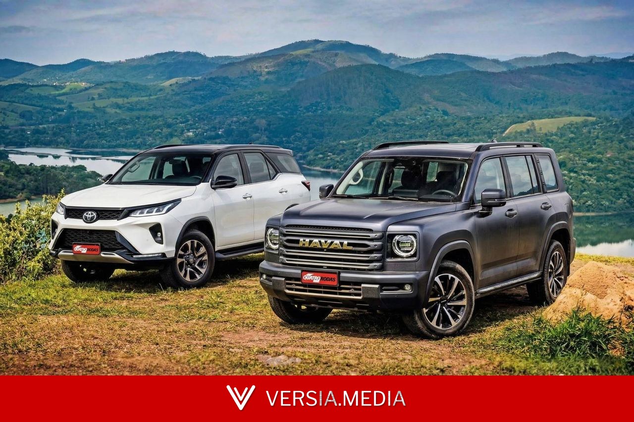 Toyota SW4 supera GWM Haval H9 e mantém liderança SUVs de chassi no 1º semestre