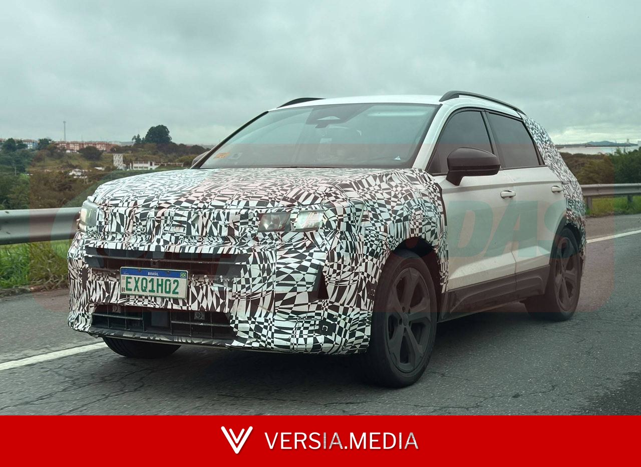 Novo Volkswagen Taos testa motor híbrido flex antes da estreia em 2028